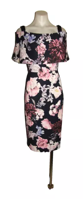 Size 14 cocktail evening wedding dinner party formal floral dress