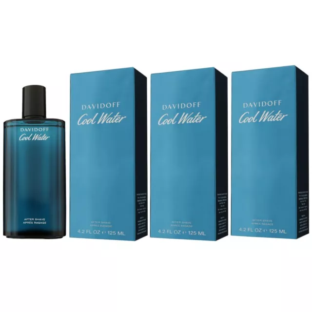 Davidoff Cool Water Man - Men 3 x 125 ml Aftershave After Shave AS Set OVP NEU