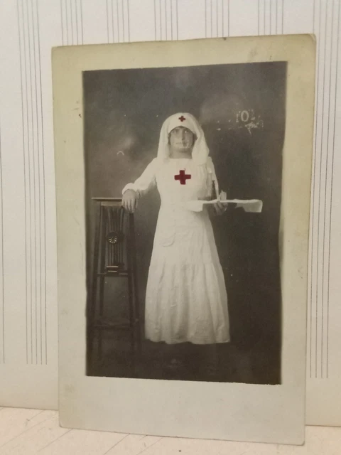 foto cartolina 1915 giovanne crocerosina , infermiera ,verona