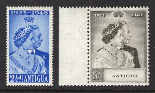 M22744 Antigua 1949 SG112/113 KGVI: RSW set UMM, Cat £19