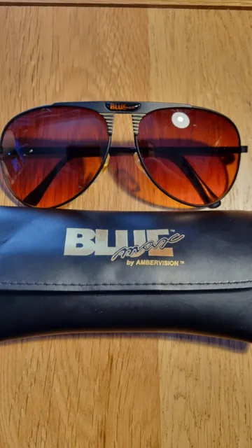 Sun Glasses Case Blue Max Ambervision