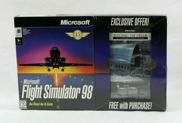 MICROSOFT FLIGHT SIMULATOR 98 BOEING VHS BUNDLE Windows 95 ULTRA RARE ...