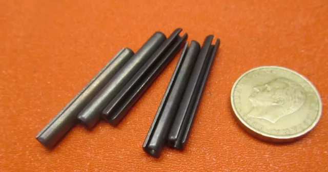 Metric Steel Slotted Spring Pin, M5 Dia x 40 mm Length, 100 pcs