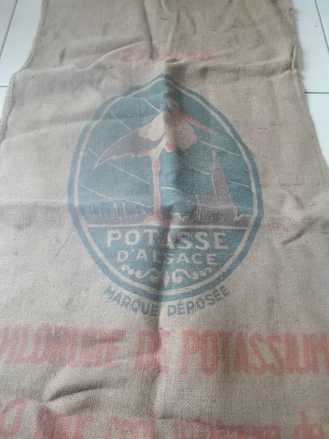 Grand Sac Popcorn Toile De Jute Vintage 1933 - Sioux City Iowa USA, Marron Lithographie