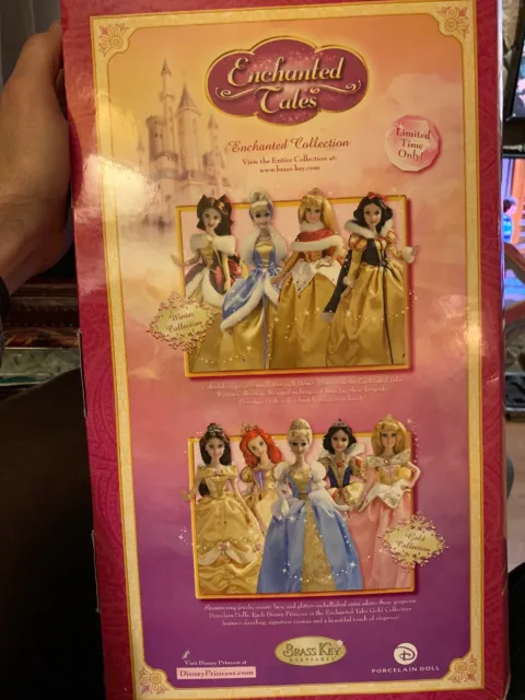 Disney Princess Brass Key Keepsake Enchanted Tales Cinderella Porcelain NIB *I 2
