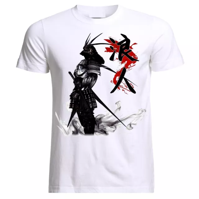 Bushido Code Samurai Mask Sword Japanese Ronin Katana T-Shirt
