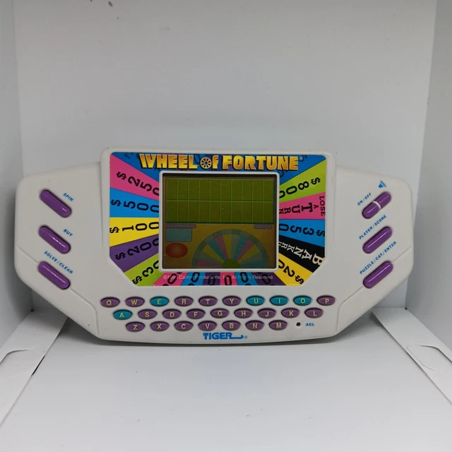 VINTAGE WHEEL OF Fortune Tiger Handheld Game With Cartridge 1995 9.00