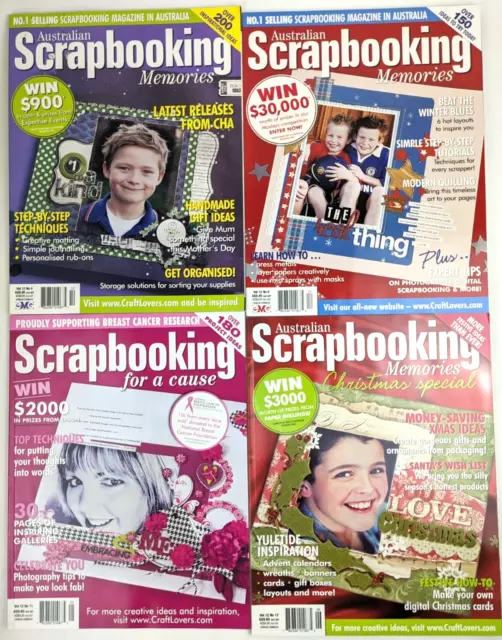 SCRAPBOOKING MEMORIES Magazine - Bundle of 4 - Volume 12 No 4 6 11 12