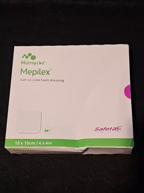 5 Dressing Mepilex Border Flex 4x4" Self-Adherent Soft Silicone Foam Dressing