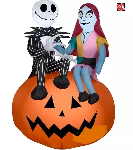 HALLOWEEN JACK SKELLINGTON SALLY PUMPKIN Airblown Inflatable NIGHTMARE CHRISTMAS