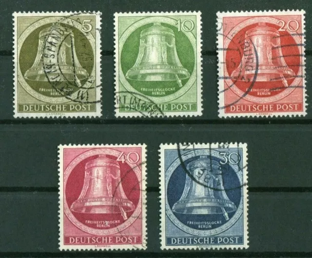 Berlin 82 - 86 Berlin gestempelt Glocke II Klöppel rechts 1951 used Mi. 90,00 €