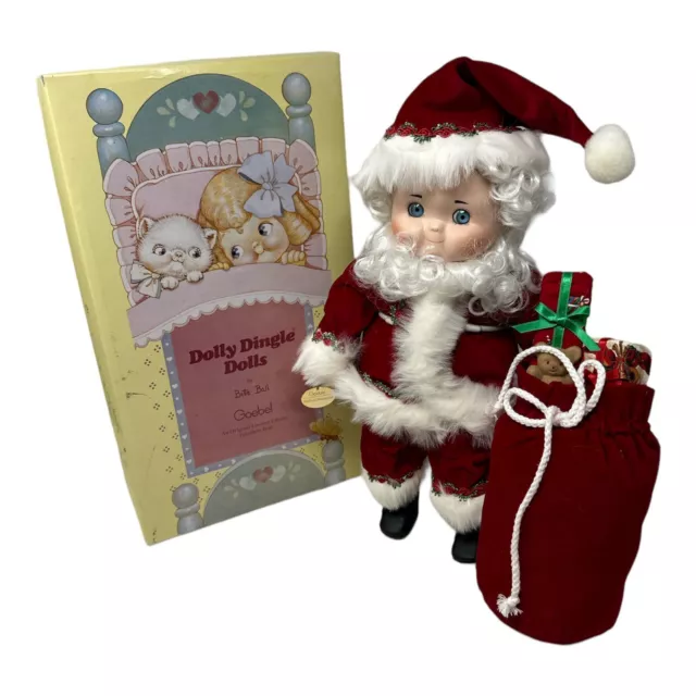 Dolly Dingle Porcelain Musical Doll 15” Mr Claus Dingle VHTF Santa Claus
