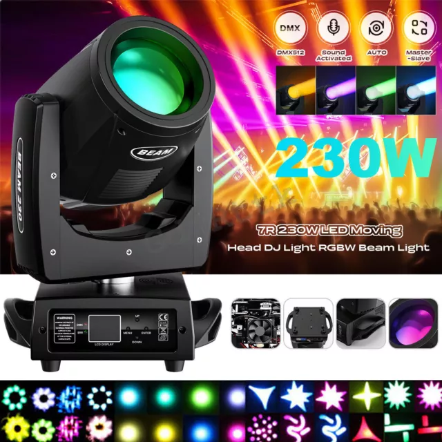 7R 230W Moving Head Light RGBW Stage Lighting LED DMX Beam Disco DJ Party Show