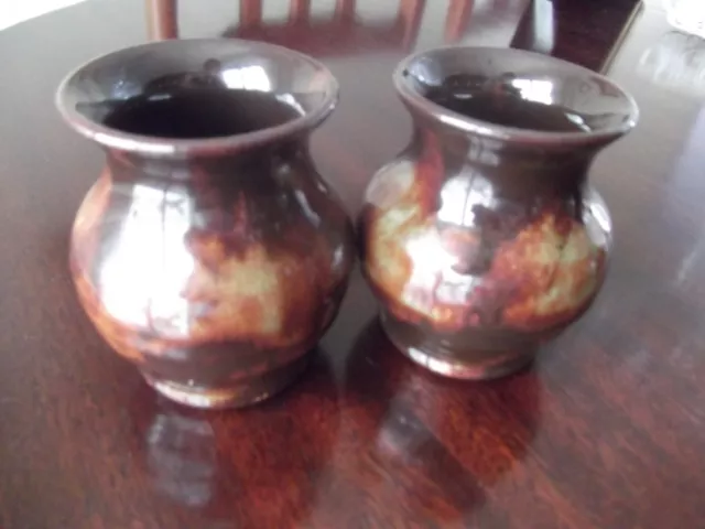 Pair of Ewenny Welsh Pottery Vases