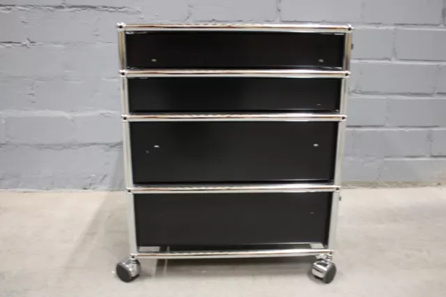 USM Haller Roll-Container 4 Schubladen Auszüge A7 A6 schwarz Regal Sideboard 3