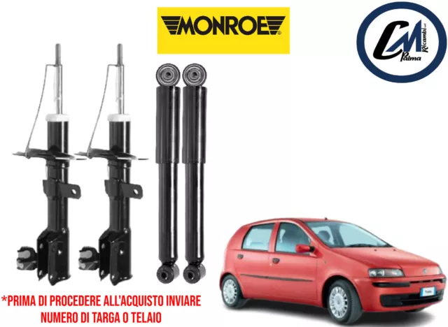 Kit 4 ammortizzatori Fiat Punto 2 188 1.3 JTD 16V 70 CV 1.2 8v - 06/03 Monroe RM