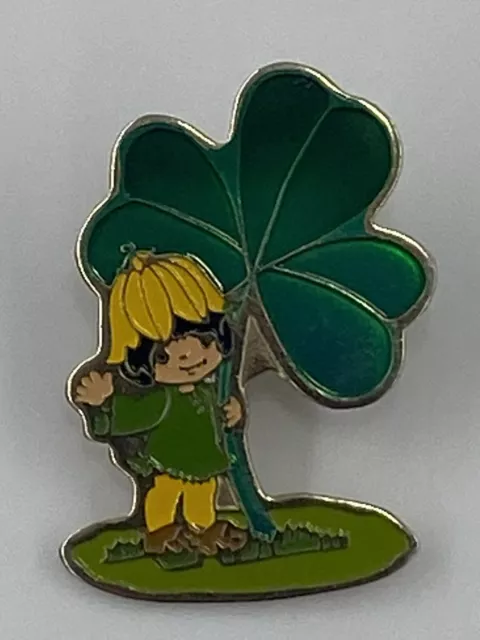 ST. PATRICK’S DAY Child Holding Irish Clover Lapel Hat Pin Brooch $4.80 ...