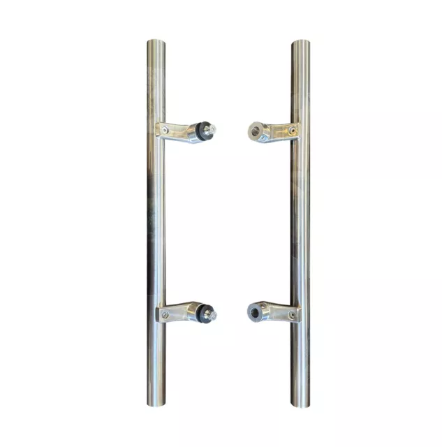 Stainless Steel Offset Style Back to Back Glass Door/Barn Door Push Pull Handle