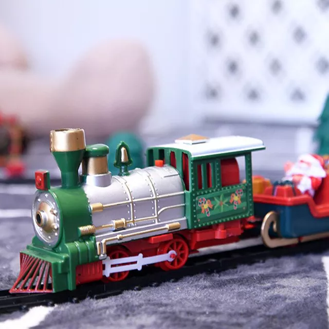 Christmas Train Electric Toy Christmas Tree Decoration Train Track Frame Rai SN❤