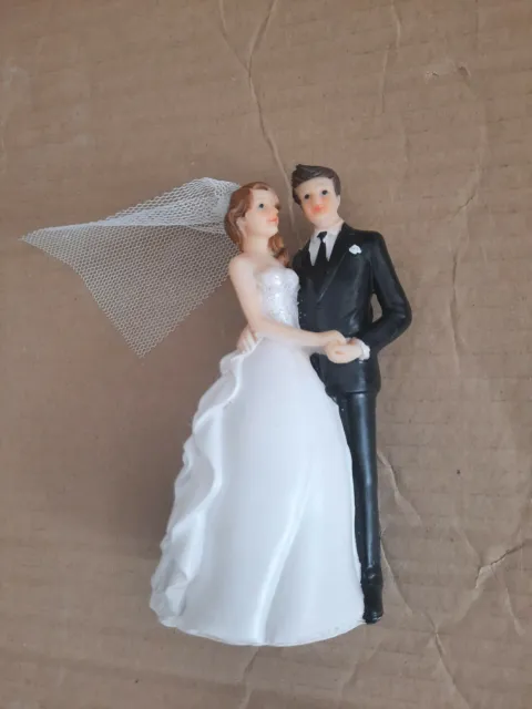 Couple de mariés figurine en résine décoration mariage pièce montée wedding cake