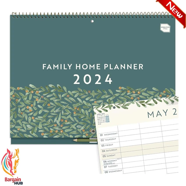 FAMILY HOME PLANNER 2024. Family Calendar 2024 with 6 Columns Runs Now
