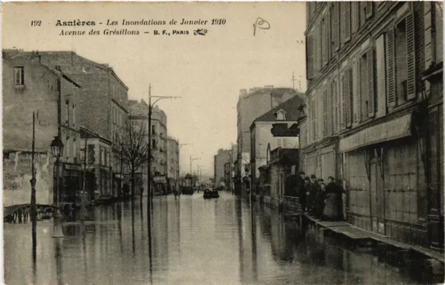 CPA ASNIERES - Les Inindations de Janvier 1910 - Avenue des Gresillons (581444)