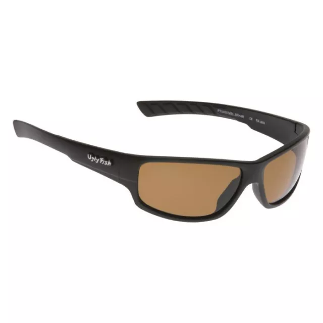 Ugly Fish PT9400 Matt Black Frame Brown Polarised Lens Fashion Sunglasses