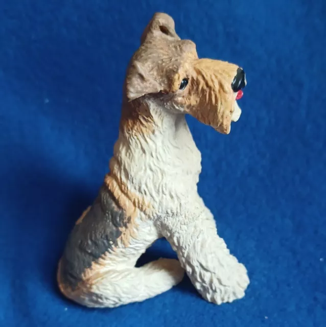 Wire Haired, Fox Terrier Figurine, Dog 3.5" Resin Collectible