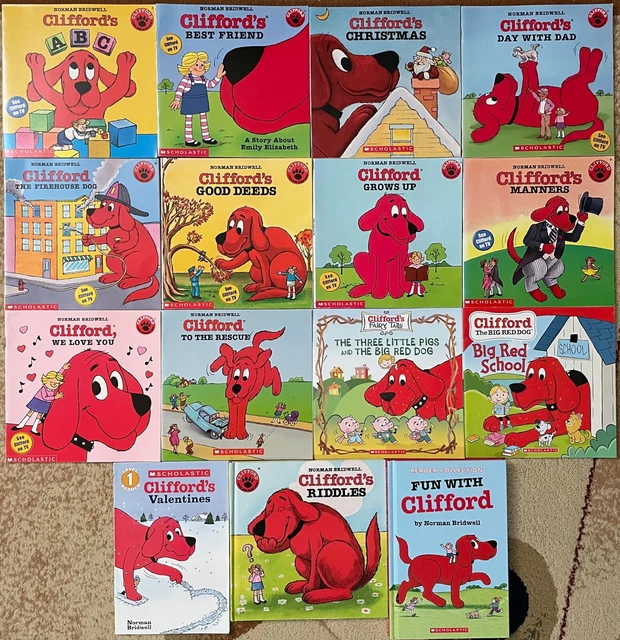 15 CLIFFORD THE Big Red Dog Vintage Picture Books by Norman Bridwell PB