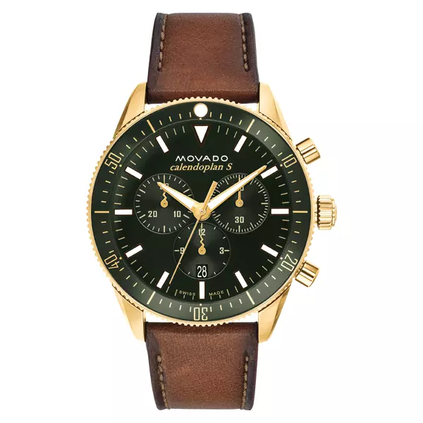 Nuovo Orologio da uomo Movado Heritage Series Calendoplan S Cronografo-3650122