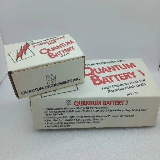 Vintage Quantum Battery 1 w/ Locking Power Module MA2 + Original Boxes!