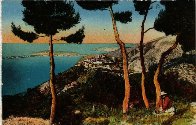 Multi-vues, vues panoramiques - MONACO : Route de la Corniche - Le Rocher de la Tête de Chien