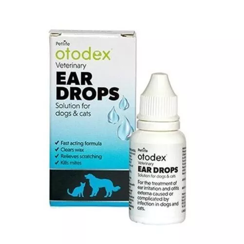 Otodex Perro Gato Gotas para los Oídos Borra Cera 14ml