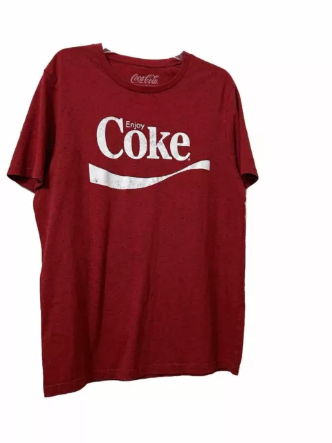 Coca-Cola Men's T-Shirt Red  With Enjoy Coke Logo XL Graphic Print Pre-owned
