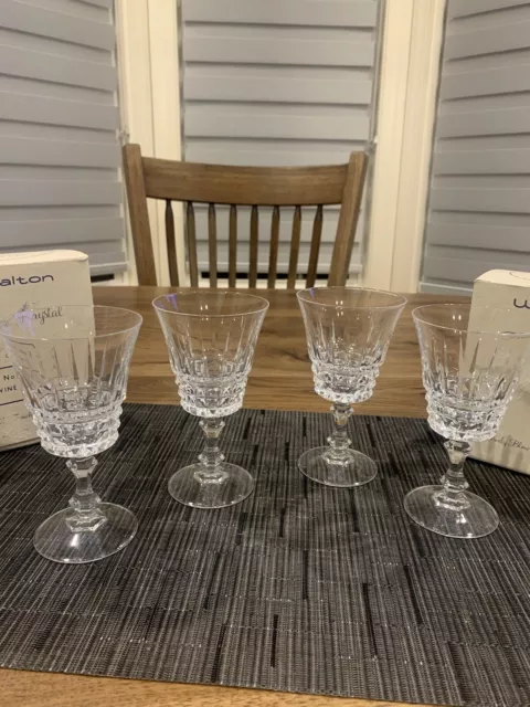 W.M Dalton French Lead Crystal d'Arques  Goblets Set of 4 New In Box