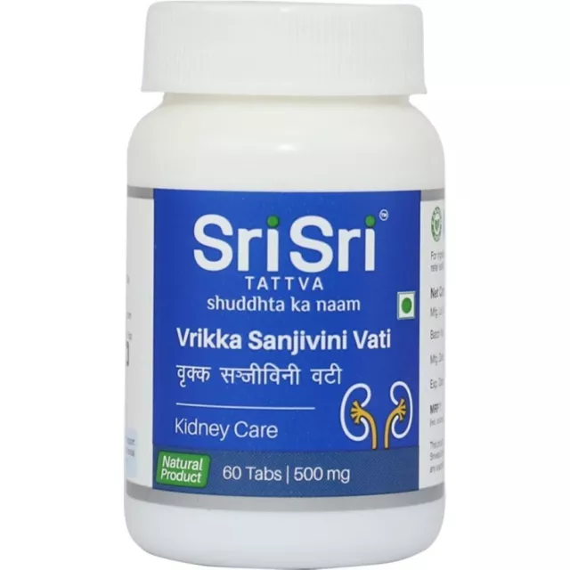 Sri Sri Tattva Vrikka Sanjivini Vati (60tab) x 3 paquetes de formulación...