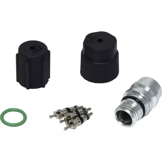 A/C System Valve Core and Cap Kit For Buick Cadillac Chevy GMC Pontiac Saturn