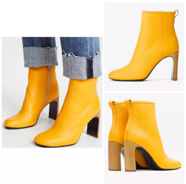 NIB $595 Rag & Bone Ellis Leather Boot In Citrus Size: 37 (US 7)