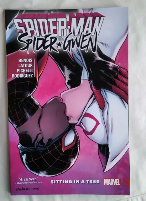 Marvel Spider Man & Spider Gwen Sitting In A Tree