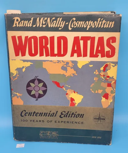 ThriftCHI ~ Rand McNally Cosmopolitan World Atlas Hardcover Book w Cover