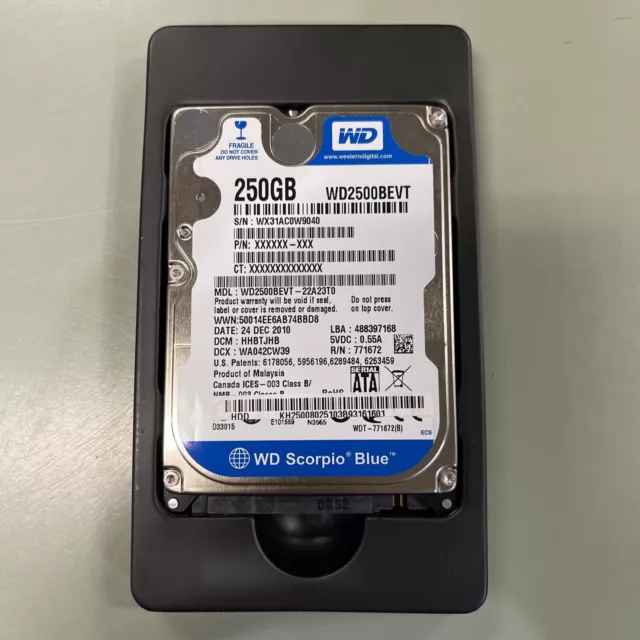 Western Digital Scorpio Blue 250GB Internal 5400RPM 2.5" (WD2500BPVT) HDD