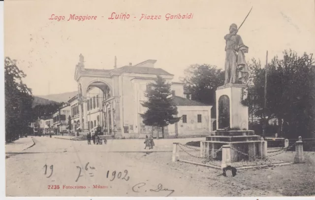 $CT/ Lago Maggiore - LUINO (Varese) - Piazza Garibaldi - Viaggiata 1902