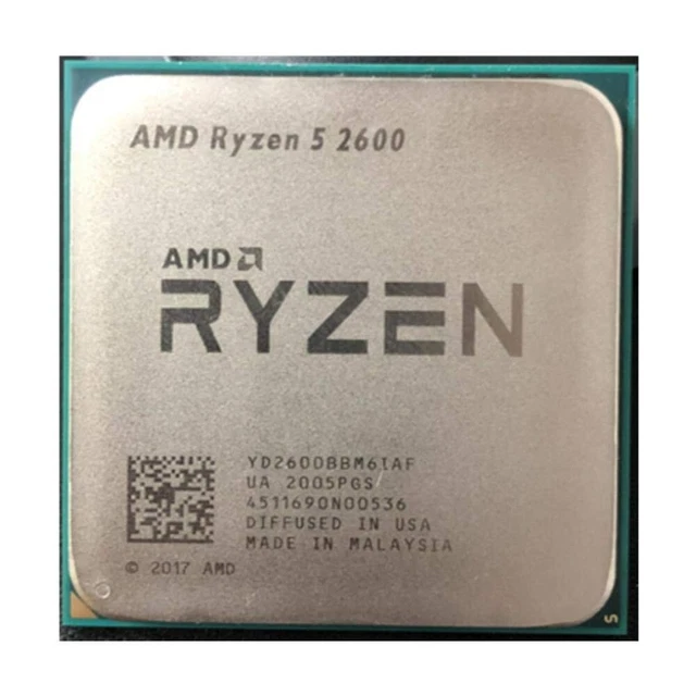 AMD RYZEN 5 2600 CPU processor six core 3.4-3.9 GHz 65w interface am4 ...