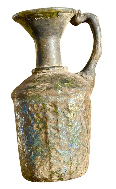Bouteille En Verre Romaine Authentique - Ier-IIIe Siècle - Patine Irisée - Origine Israël