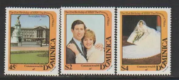 Dominica Stamps 1982 21St Birthday Princess Diana Mnh - Misc24-116