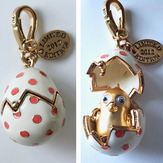 Juicy Couture Charm Just Hatched 2012 Ltd Edition Chick Egg Gold Plated Easter