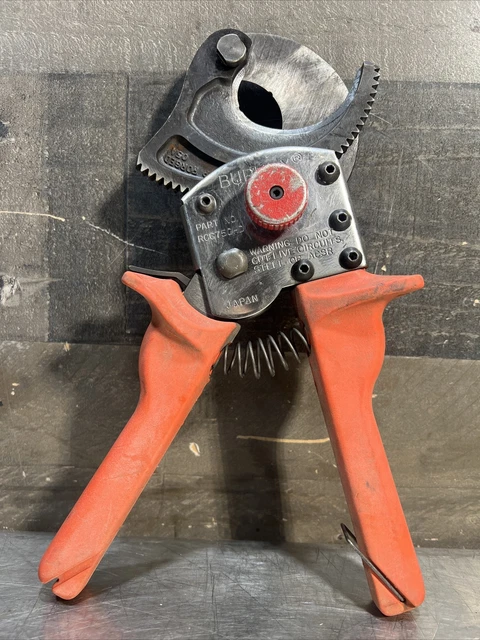 BURNDY RCC750HD RATCHET CABLE CUTTER 750 KCMIL MCM HEAVY DUTY USE. Item ID 2