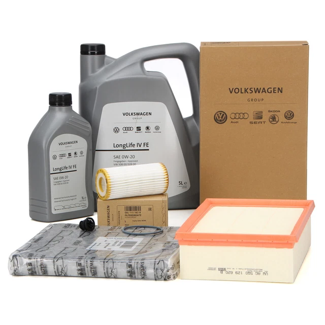 ORIGINAL AUDI VW filter set + 6L 0W20 engine oil for Golf 7 8 Passat B8