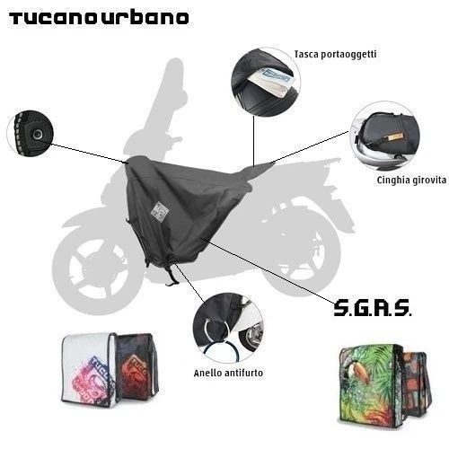 Termoscud Coprigambe R182 Scooter Tucano Urbano Per Piaggio Medley S 125 2017