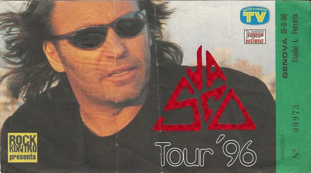 VASCO ROSSI Storico Biglietto Genova Stadio Ferraris 18 giugno 1996